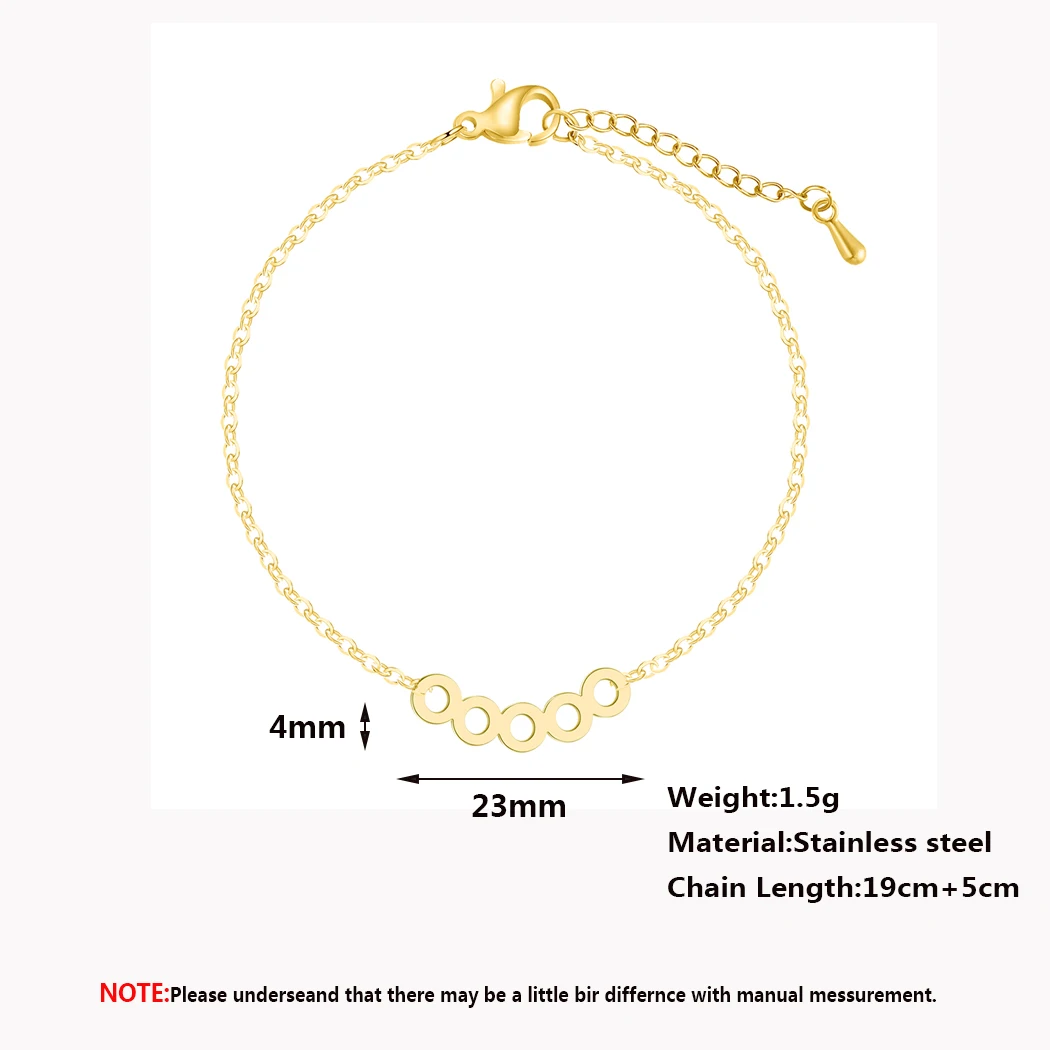 Браслет Kinitial из нержавеющей стали Женский с геометрическим дизайном | Украшения