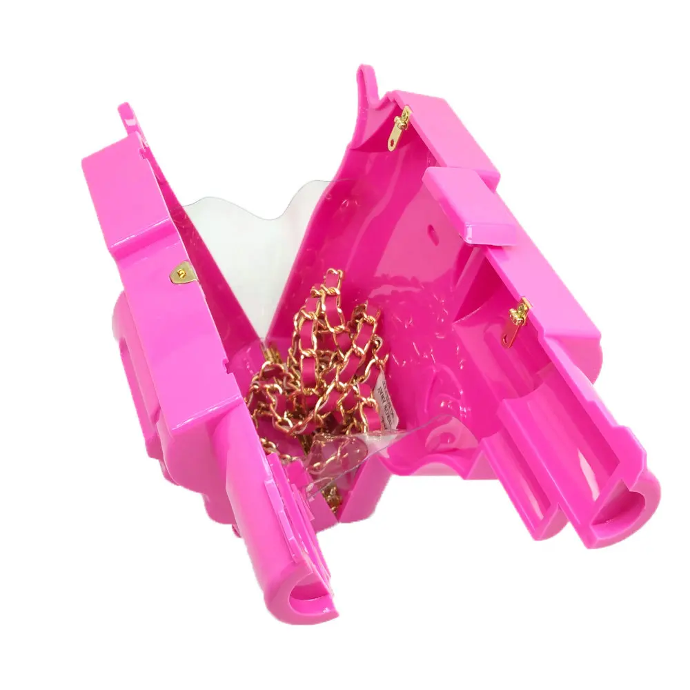 Брендовые вечерние Модные Акриловые Пистолет Клатчи Сумка женская вечерняя