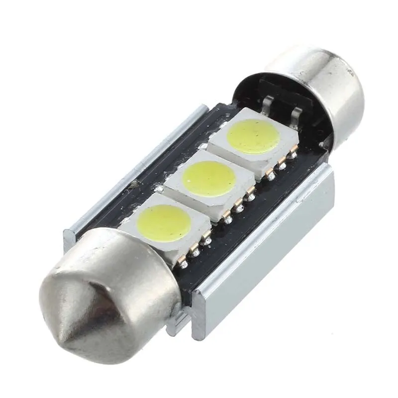 Новый 10X 36 мм лампа 3 светодиодный 5050 SMD CANBUS Белый Автомобильный купол | Лампы и