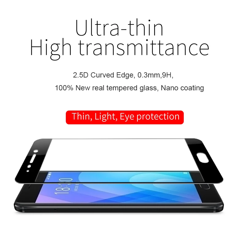 Закаленное стекло 2.5D для Meizu M6 Защита экрана M3 M5 Mini Note 15 plus m5s m6s s6 M 3 5 6 защитная