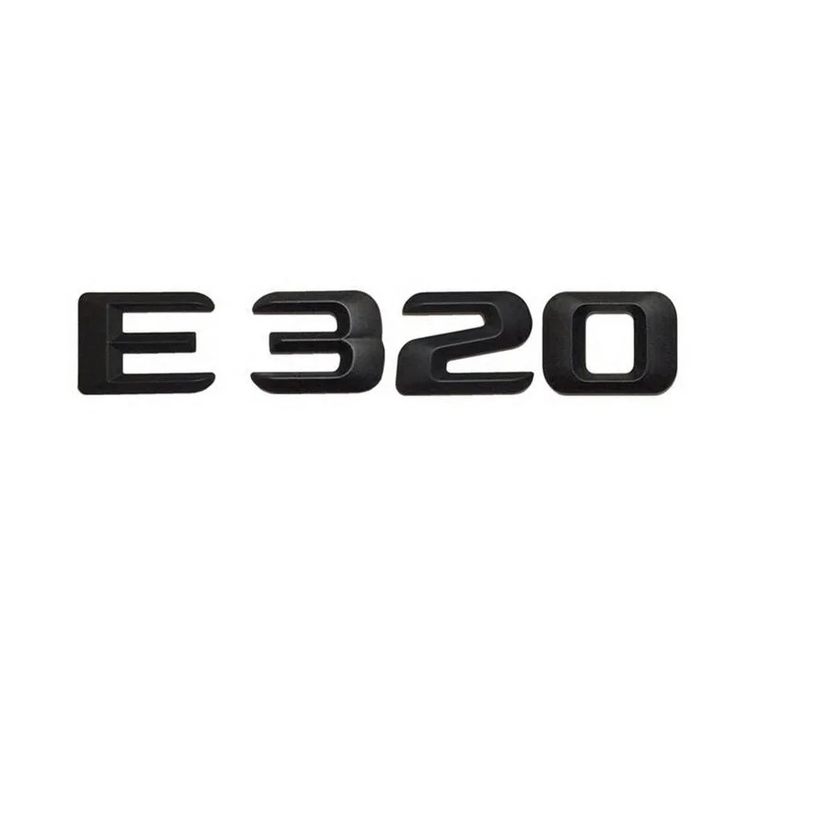Матовые черные буквы E 320 для заднего багажника автомобиля значок с надписью