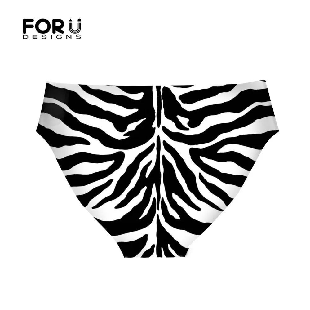 FORUDESIGNS/текстура Зебра черный и белый цвета Женские Повседневные трусики