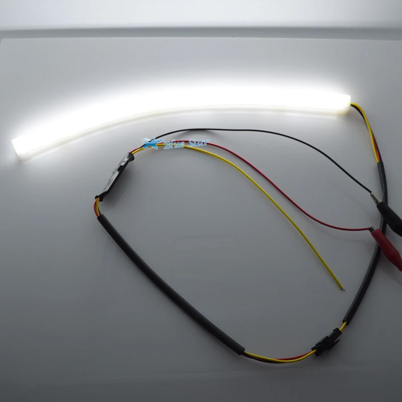 1 шт. 60 см светодиодный гибкий DRL полоса СВЕТОДИОДНЫЙ дневной светильник с