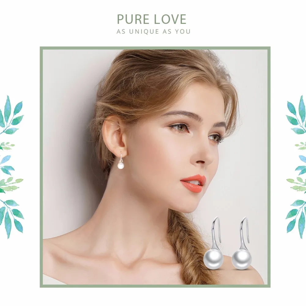 WOSTU New Fashion 100% 925 Sterling Silver Drop Earrings For Women Fine Jewelry Birthday Gift Girlfriend | Украшения и аксессуары