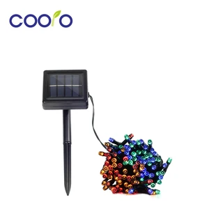 Светодиодная гирлянсветильник в виде цветка сакуры персика на солнечной батарее, 7 м, 12 м, 22 м