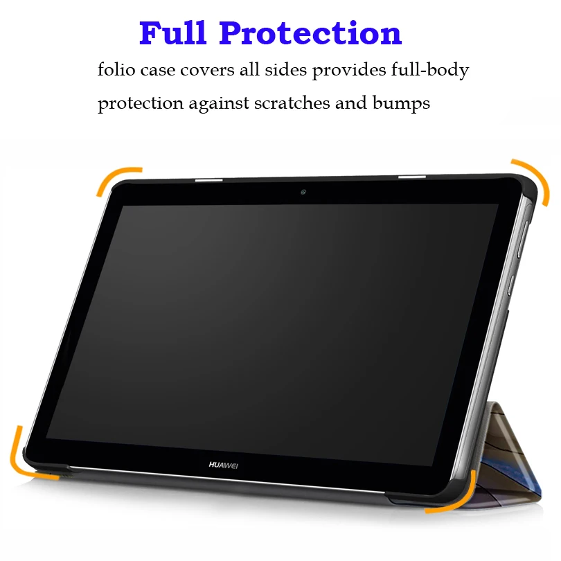 Ультра тонкий чехол для HUAWEI MediaPad T3 10 AGS-L09 AGS-L03 9 6 дюймов планшет искусственная кожа