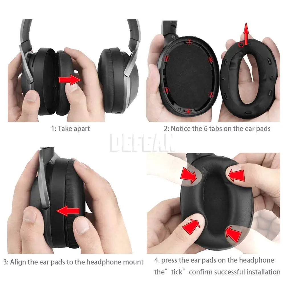 Сменные амбушюры для Sony WH1000XM2 MDR 1000X наушники ушей/амбушюры/Чехлы ушей|Аксессуары