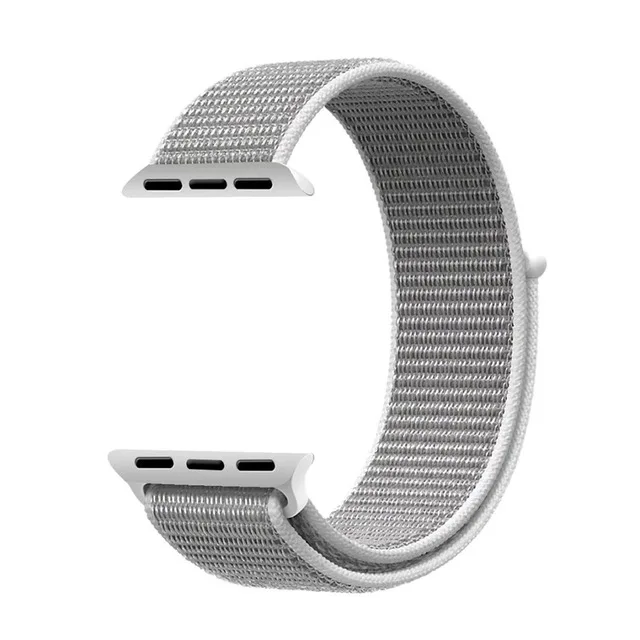 Нейлон спортивная петля ремешок для наручных часов Apple Watch, версии 44/40 мм 42 38 мм и нержавеющая сталь металлический корпус наручных часов iWatch, 4/3/2/1 крючок для браслетов и застежка-петля наручные Аксессуары для наручных часов