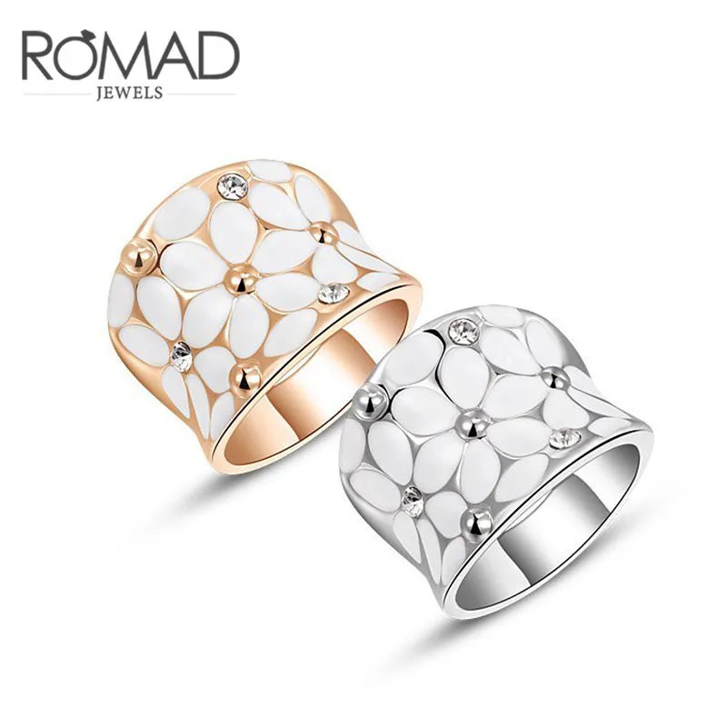ROXI бренд romad мода розовое/белое золото Цвет кольца для Для женщин натуральная