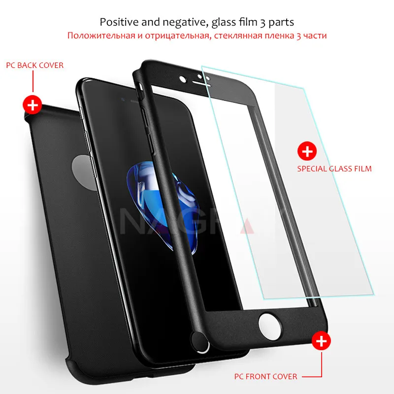 Floveme чехол для iPhone 5 5S SE Case чехлы на айфон 5s 360 градусов Полный Защитная крышка 6 6S 7