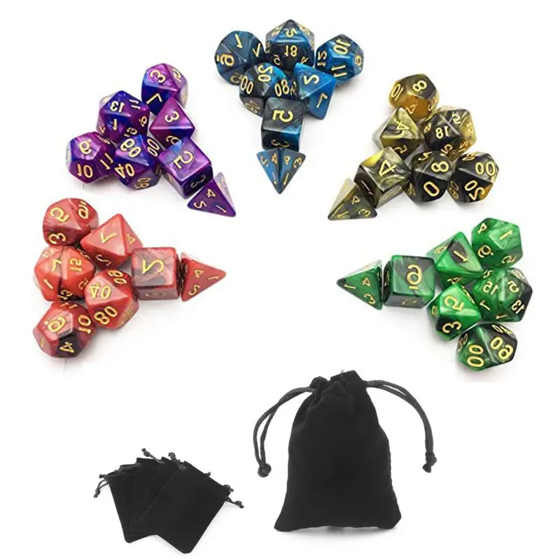 5x7 Die серии два цвета Подземелья и Драконы DND RPG MTG настольные игры кости с