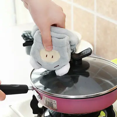 Cute Cartoon Bear Panda Microfiber Towel Dry Hands Cloth dishcloth wholesale Bowel Oil cleaning accessories dish Kitchen | Дом и сад