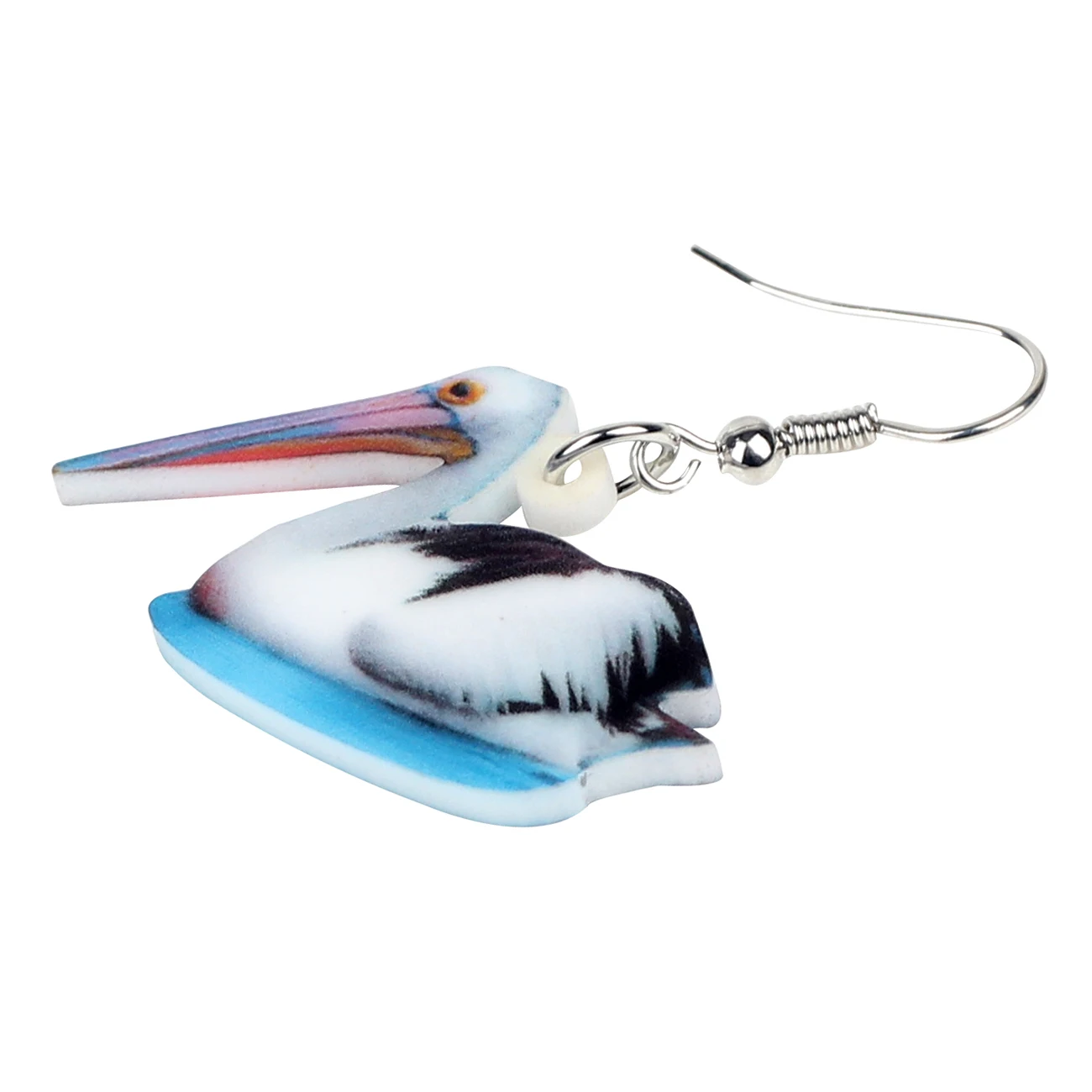 WEVENI Statement Acrylic Novelty Pelican Bird Earrings Dangle Drop Fashion Animal Jewelry Gift For Women Girl Charms Accessories | Украшения