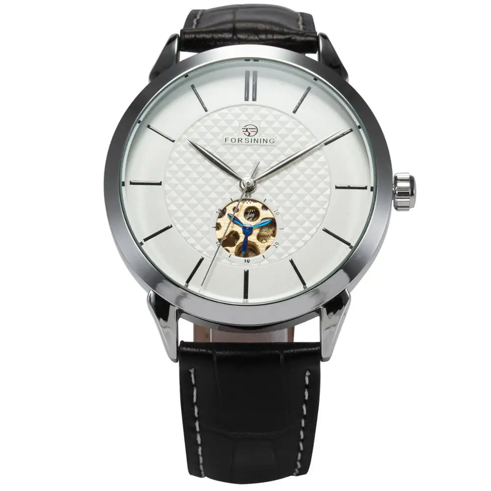

FORSINING Men Watch Skeleton Mechanical Fashion Casual Male Clock Leather Band Business Wristwatch Automatic Relogio Masculino