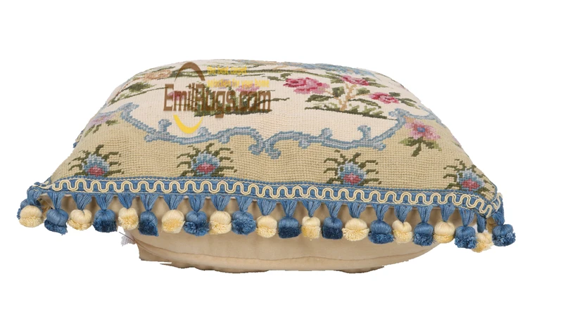 Wool French Needlepoint Cushion Outside Seat Cushions For Chairs Indoor Cushions For Loveseat gc165neecusyg28
