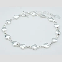 cute hearts bracelets for lady jewelry fashion 925 sterling silver bracelets jewelry for women summer hand gift