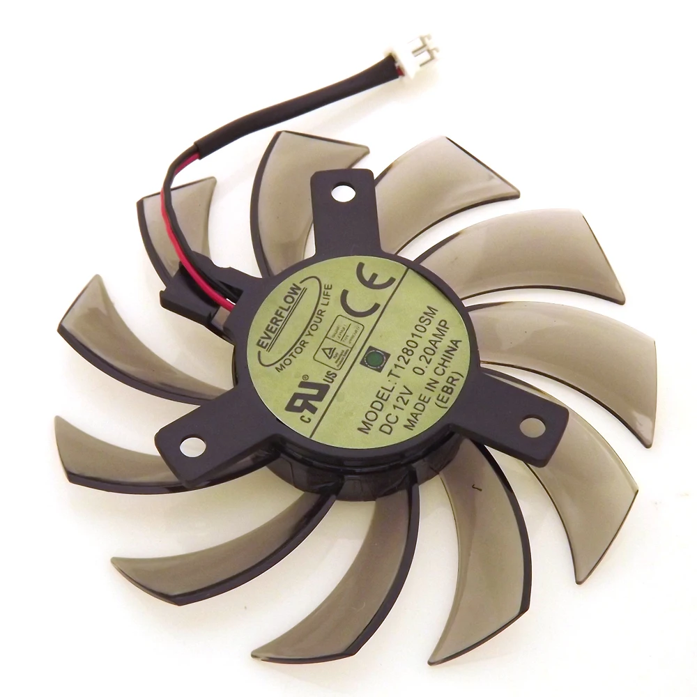 T128010SM 12V 0.2A 2Pin для Gigabyte N470SO N580UD N580SO GTX460 GTX580 HD5870 Графика карты вентилятор охлаждения