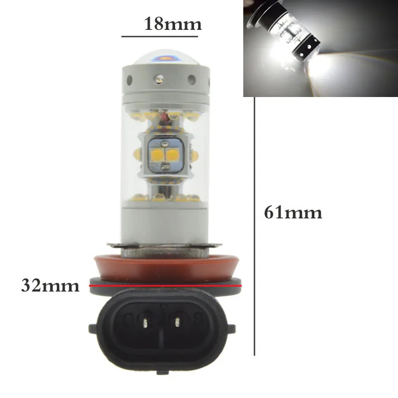 2 шт. высокое Мощность 1200LMS белый H16 140W 28-CREE XQB/SHARP Чип светодиодный лампы для