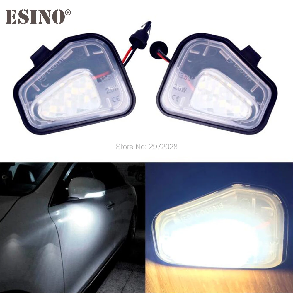 

Светодиодные Автомобильные лампы для зеркал под боковой стороной, 2 шт., без ошибок CANBUS OBC, фары для Volkswagen VW Golf MK6 Touran CC EOS Passat Scirocco