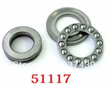 5 компл./лот Осевой Упорный шариковый подшипник 51117 8117 самолет упорный