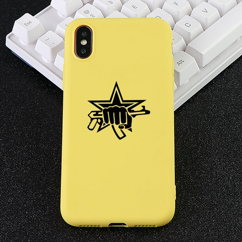 Модный мобильный телефон чехлы для IPhone 6s 7 8 Plus X XS MAX XR Gun Fist мягкий силиконовый