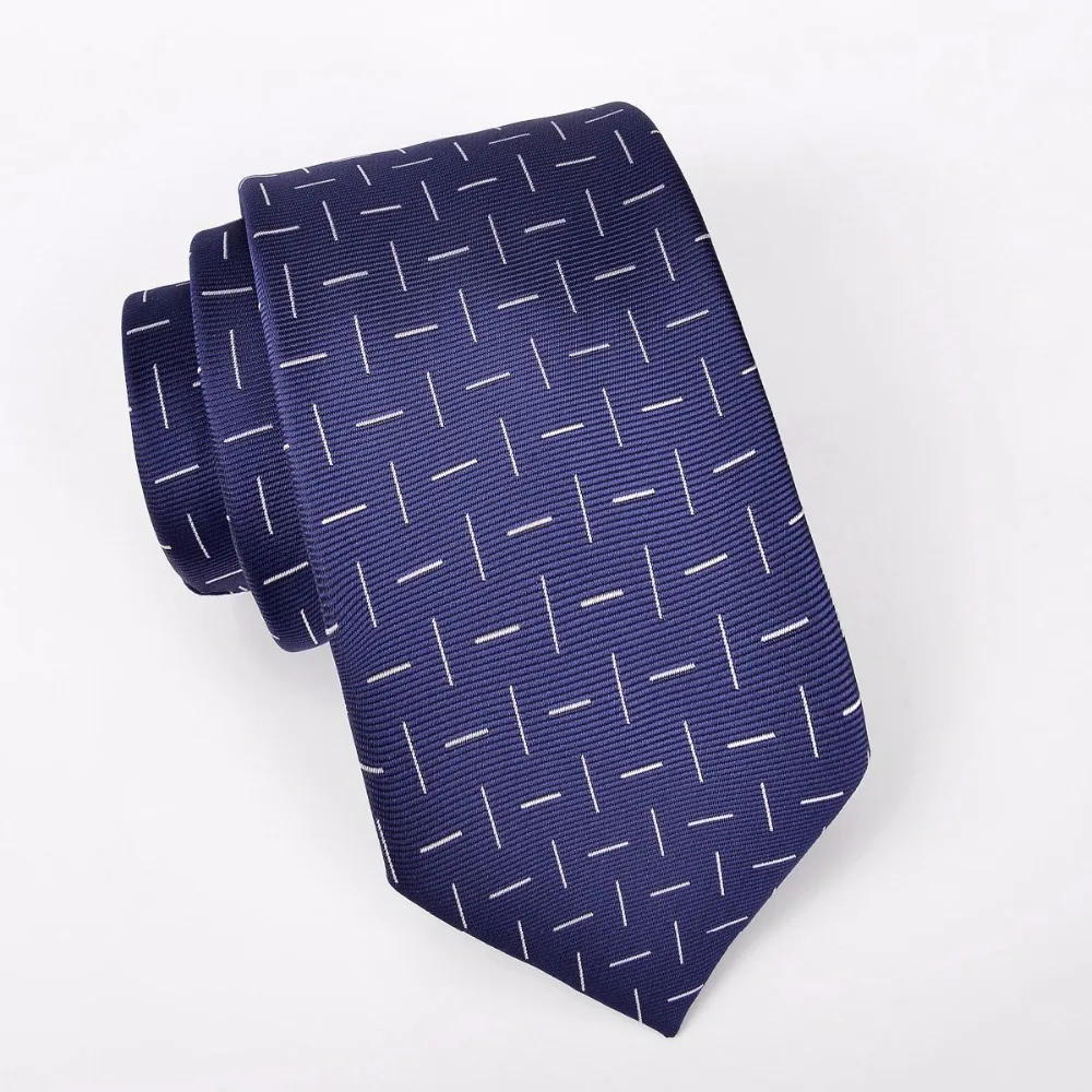 

Ikepeibao Men`s Tie Blue Geometric Jacquard Woven Polyester Necktie Gravata For Men Formal Wedding Party Business