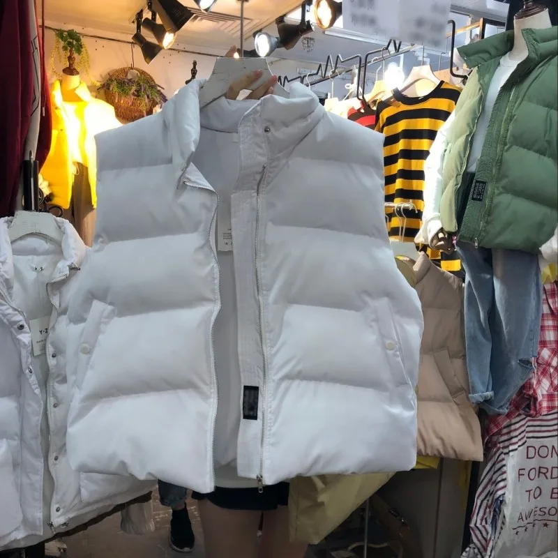 5 Новая модная куртка Жилеты женские парки Bodywarmer женский толстый жилет пальто теплый короткий мандарин воротник жилет фугу жилет дамы - Цвет: 5