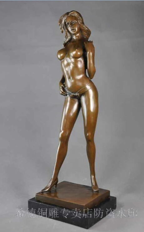 Скульптура арт-деко сексуальная энергия преобразования голые женщины бронзовая