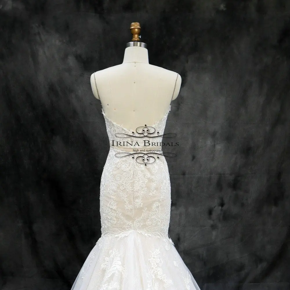 vestido de novia 2019 Off Shoulder Lace Applique Champagne Contrast Color Wedding Dress Mermaid | Свадьбы и торжества