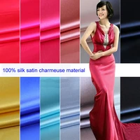 soft silk charmeuse cloth evening dress 100 mulberry silk satin fabrics meter
