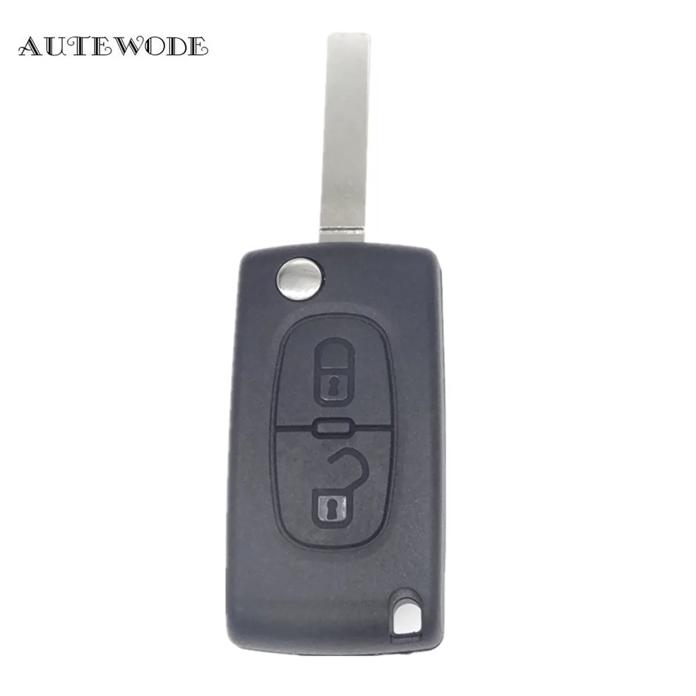 Чехол для автомобильного ключа AUTEWODE подходит PEUGEOT 107 207 307 206 306 607 чехол с