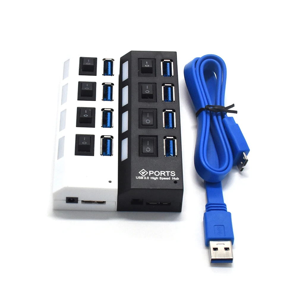 Популярный черный концентратор USB 3 0 4 порта скорость 5 Гбит/с 1 шт. для ПК ноутбука