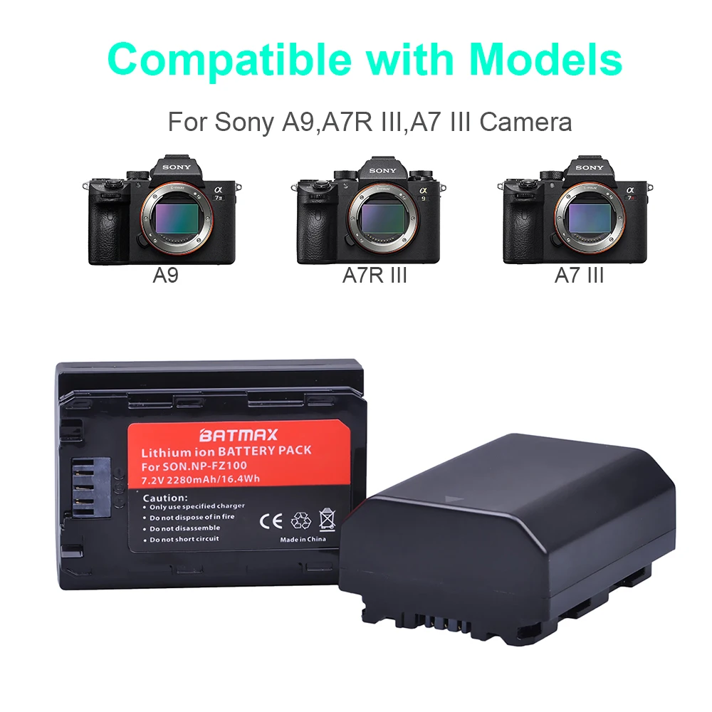 Аккумуляторная батарея для Sony Alpha 9 A9 9R A9R 9S A9S A7RIII A7R3 7RM3 A7 3 шт.|Цифровые