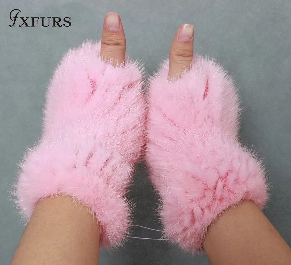 FXFURS 2020 перчатки из натурального меха новые женские модные Оригинальные