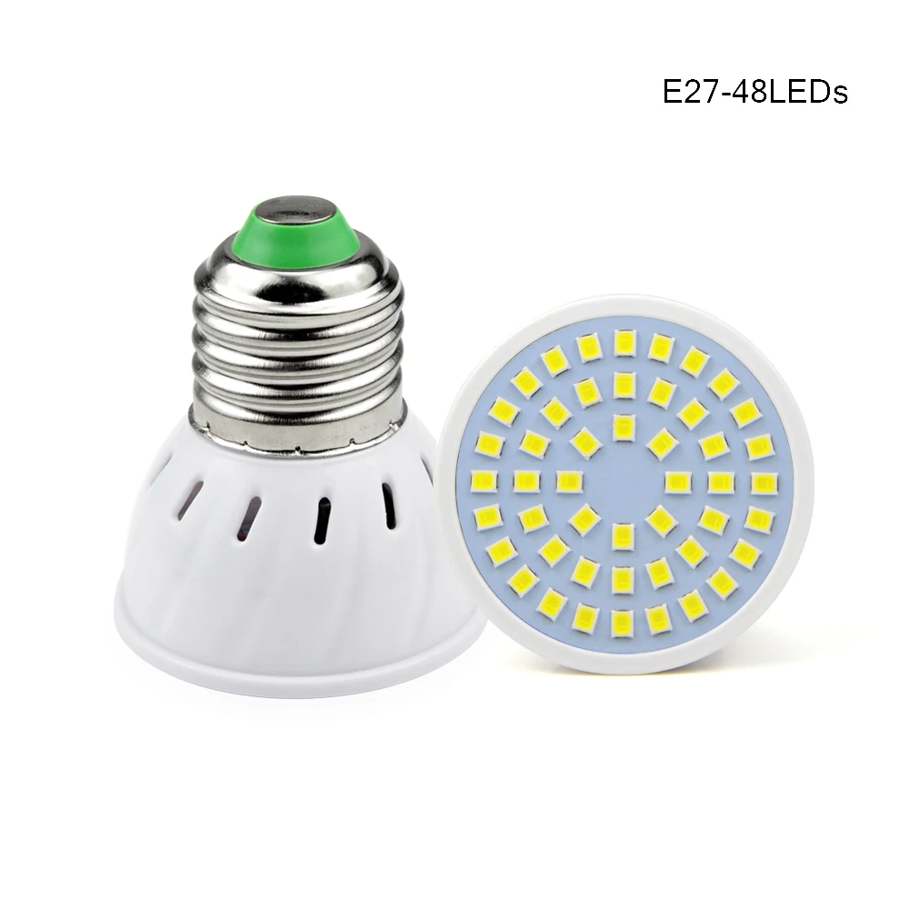 Светодиодная лампа GU10 MR16 E27 2835SMD 220 В 48/60/80 светодиодов|Светодиодные лампы и трубки|