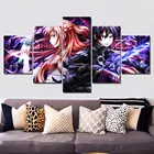 Настенная картина, 5 шт., японский меч, онлайн-постер, Картина на холсте, японский постер и принты, 5 панелей, Картина на холсте F1127