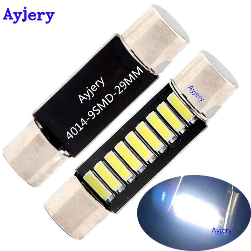 

AYJERY! СВЕТОДИОДНЫЕ гирлянды C5W 4014 9 SMD 29 мм 31 мм, 4-10 шт.
