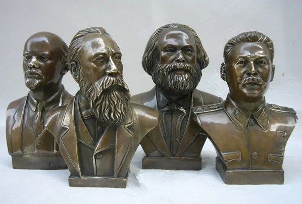 

TOP limited edition collection-Soviet Union communism great leader Vladimir Lenin Marx Friedrich Engels Stalin bronze statue