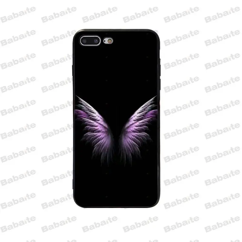Babaite Angel Wings Soft Silicone TPU Phone Case Cover Shell for iPhone 5 5S 6 6S 7 7plus 8 8PlusX XS MAX XR case cover | Мобильные