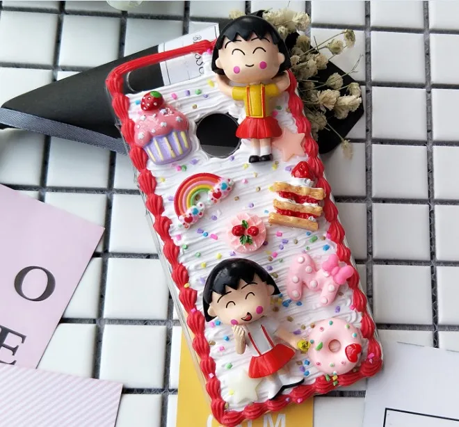 Для iphone X 8 7 6 6s plus DIY чехол 3D милый Сакура momoko чехол для телефона для iphone XS MAX XR ручной работы крем карамельный чехол подарки для девочек