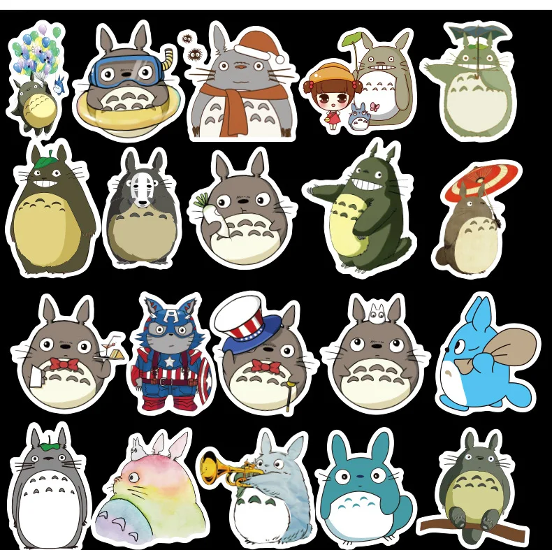 50 шт. 2020 новые милые японские аниме Тоторо с зонтиком Kawaii наклейки путешествия