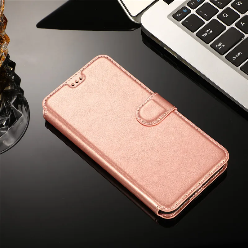 Rosegold Vintage Leather Flip Wallet Case For iPhone 11 Pro X XS MAX XR 5 5s SE 6 6s 8 7 Plus Magnetic Card Holder Phone Cover Coque Etui - Color: Rosegold