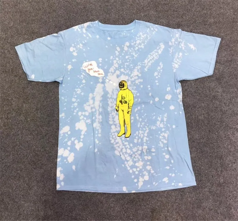 Футболка 19ss Astroworld для мужчин и женщин тенниска с короткими рукавами в стиле