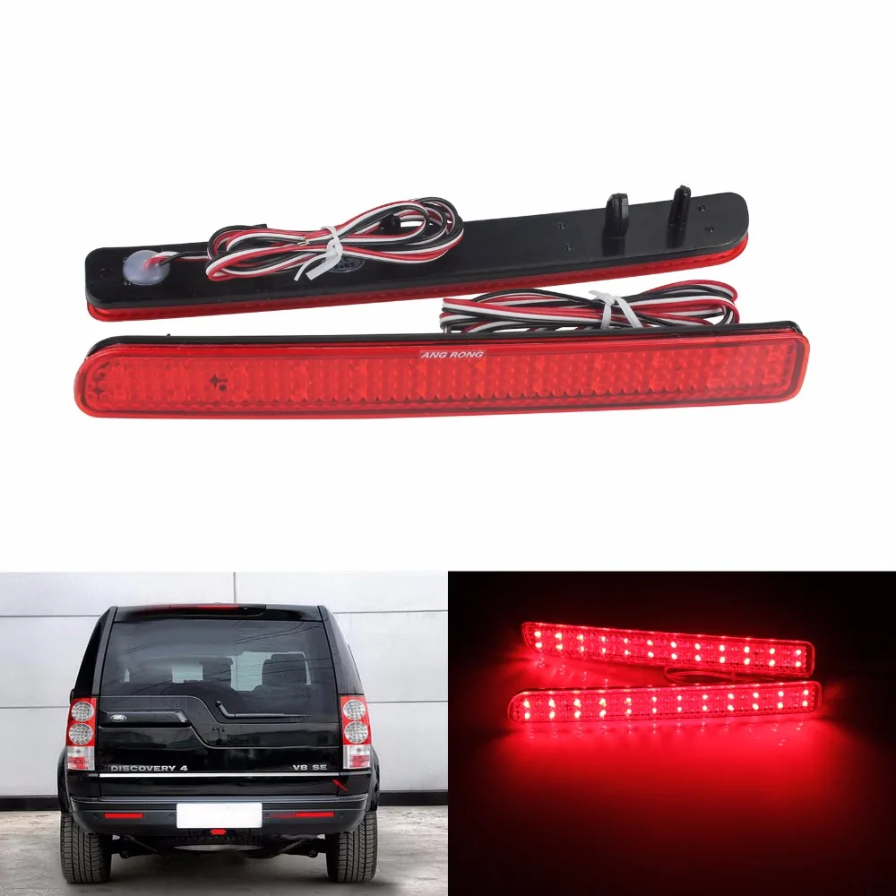 

ANGRONG Red Bumper Reflector LED Brake Light Red Lens For Discovery 3 LR3 2005-09 For Discovery 4 LR4 2010-13 (CA183)