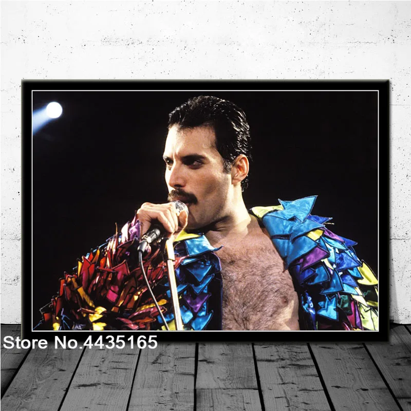 Freddie Mercury портретный плакат богемные постеры и принты Rhapsody Настенная картина