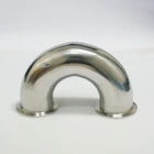 51 мм OD 2 дюйма, тройной зажим 304, санитарная сварка из нержавеющей стали, фитинг для труб с углом 180 градусов