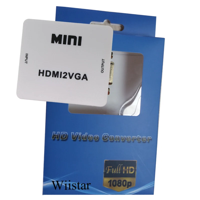 Преобразователь HDMI в VGA аудио адаптер мини-преобразователь Аудио и видео 1080P HDMI2VGA