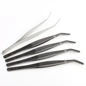 Quality Stainless Steel Elbow Tweezers Handmade Tweezers 17cm Landscape Tools Horticultural Tools Miniature Garden Home Decor 1
