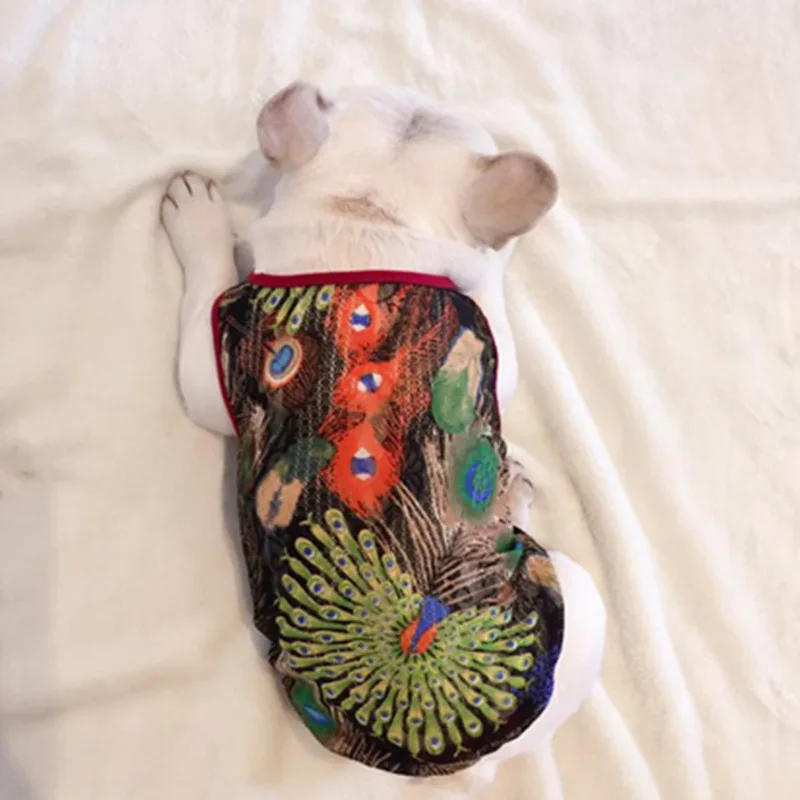 Французская одежда для бульдога летняя мопса Bichon Schnauzer жилет футболка ropa para perro