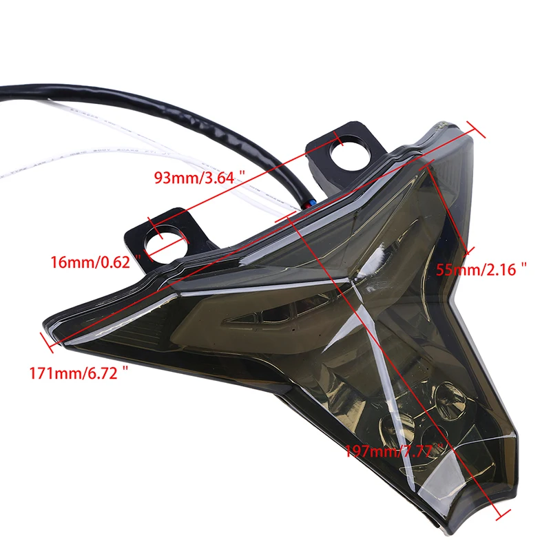 Светодиод POSSBAY для мотоцикла мигающий задний стоп светильник лампа Kawasaki Z1000 2014 2015